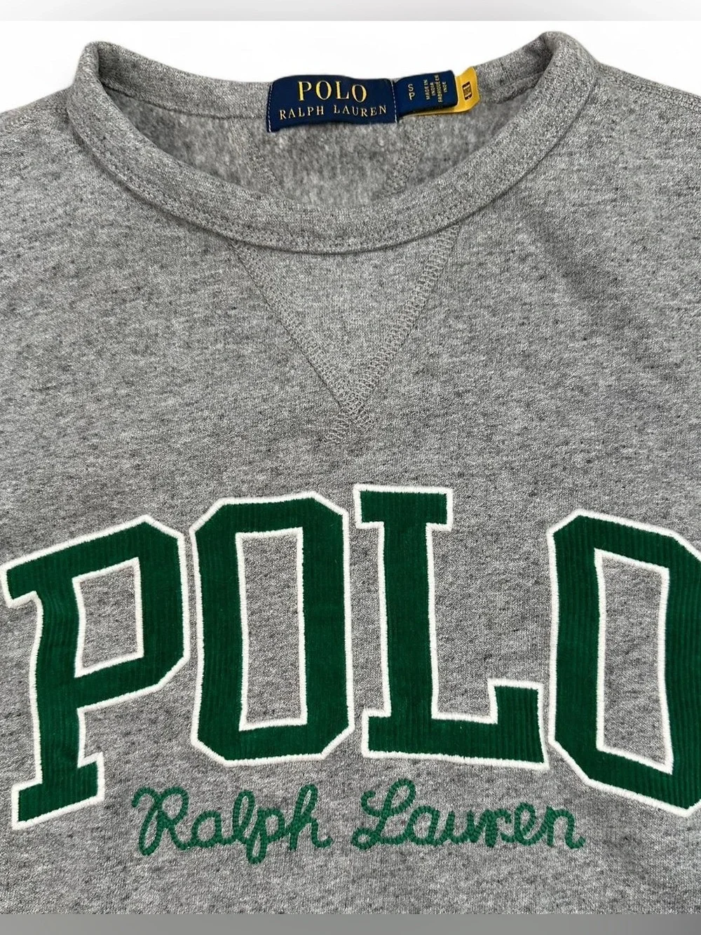 Polo Ralph Lauren Men’s Grey 67 Athletic Knitted Wear Crewneck Sweatshirt Medium